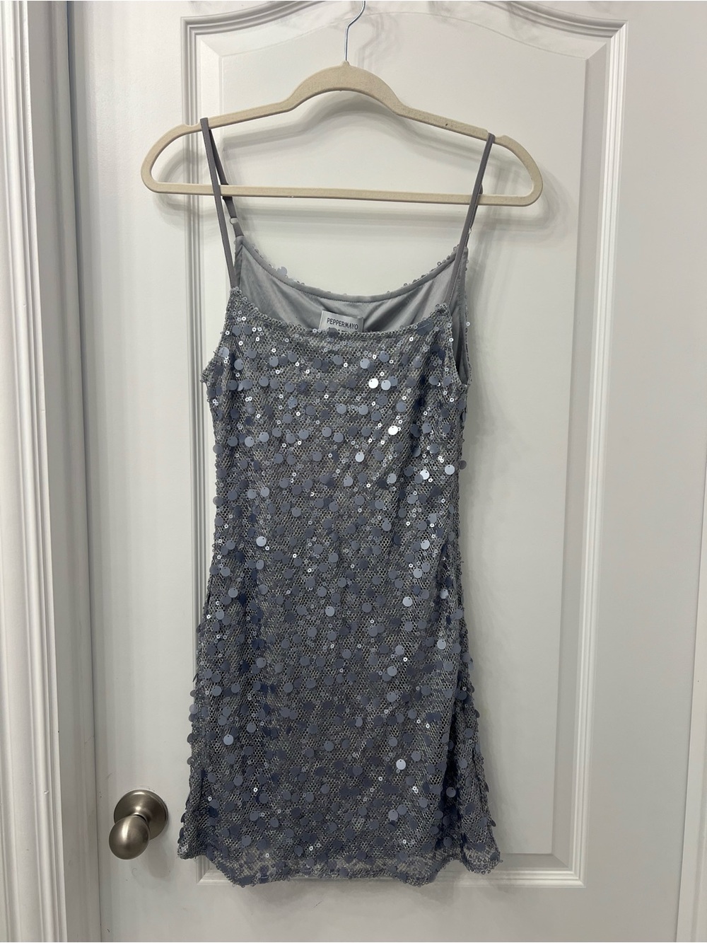 Peppermayo Silver Sequin Mini Dress - Picture 3 of 10